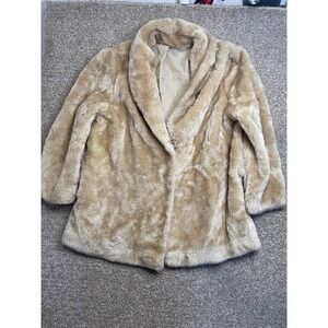VTG Made In Usa Women's L Beaver Fur Coat Beautiful Stunning
